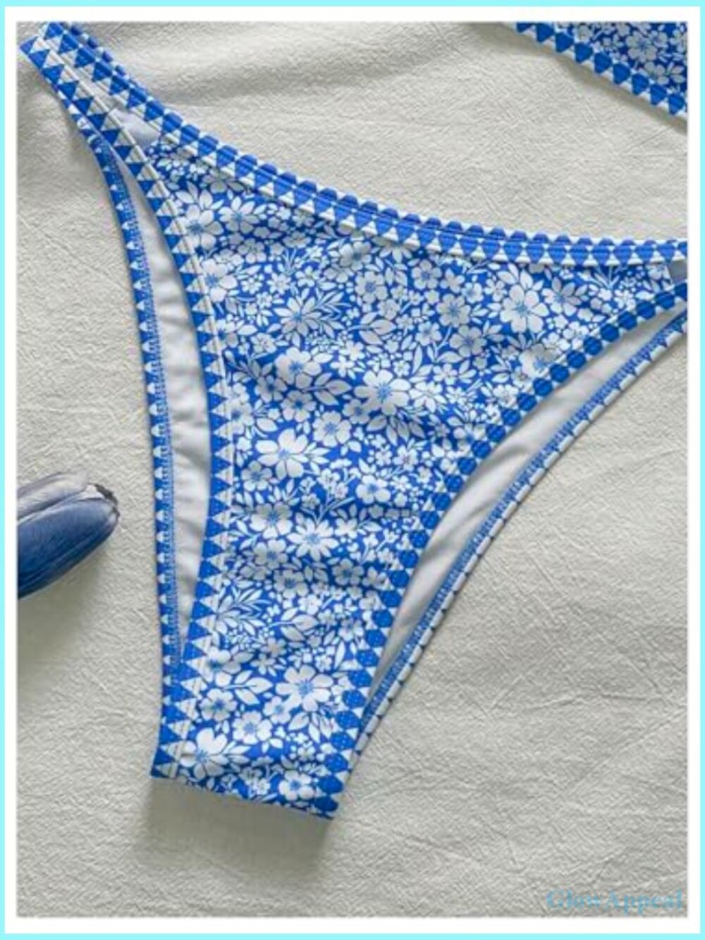 Floral Print Bikini Set Spaghetti Strap Two Piece Swimsuit - Picture 5 of 5